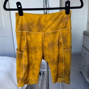 Yellow Tie-Dye Biker Shorts Size Small